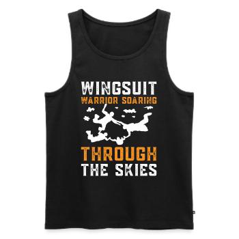 Skydiving Skydiving - Men's Premium Organic Tank Top - black - Front - Michal (187cm)