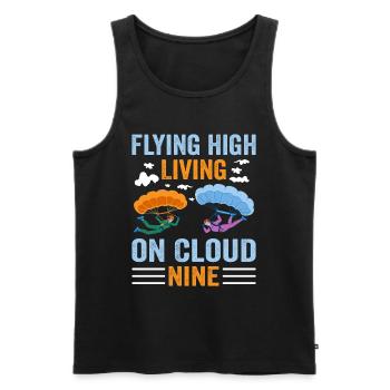 Skydiving Skydiving - Men's Premium Organic Tank Top - black - Front - Michal (187cm)