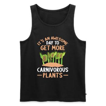 Fantastic day for carnivorous plants - Men's Premium Organic Tank Top - black - Front - Michal (187cm)