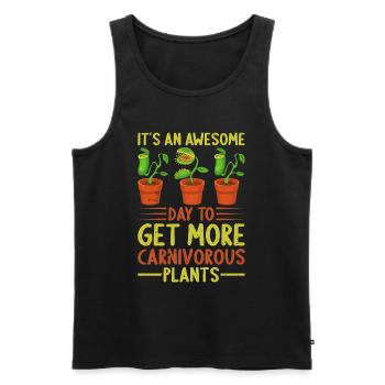 Fantastic day for carnivorous plants - Men's Premium Organic Tank Top - black - Front - Michal (187cm)