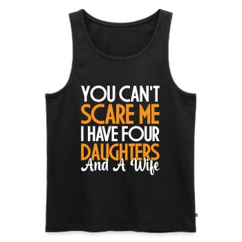 You can't scare me, I've got four - Men's Premium Organic Tank Top - black - Front - Michal (187cm)