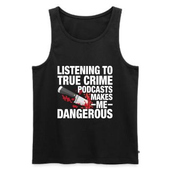True Crime Podcast Détective Tueur en série Émission de télévision - Débardeur bio Premium Homme - noir - Devant - Michal (187cm)