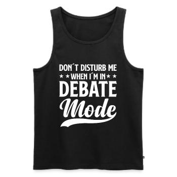 Navigate through the world with exciting debates - Men's Premium Organic Tank Top - black - Front - Michal (187cm)