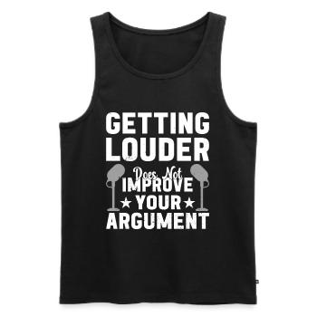 Politische Debattenargumente Lauter Machen - Männer Premium Bio Tank Top - Schwarz - Vorne - Michal (187cm)