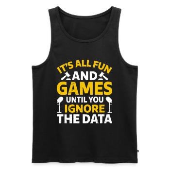 Politische Debattenargumente Lauter Machen - Männer Premium Bio Tank Top - Schwarz - Vorne - Michal (187cm)