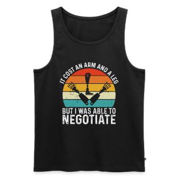 Amputation Lost Leg - Men's Premium Organic Tank Top - black - Front - Michal (187cm)