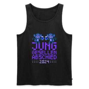 Monkey Bachelor Party 2024 Party - Men's Premium Organic Tank Top - black - Front - Michal (187cm)