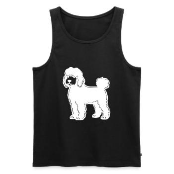 Poodle Hund Silhouette - Männer Premium Bio Tank Top - Schwarz - Vorne - Michal (187cm)