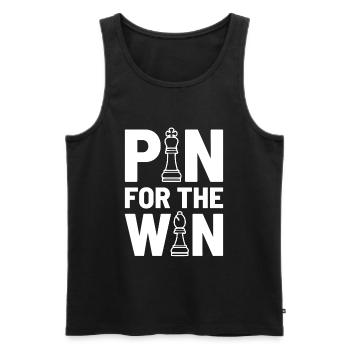 PIN for the WIN - Chess, Chess Piece Gift Idea - Men's Premium Organic Tank Top - black - Front - Michal (187cm)