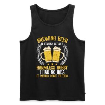 Braumeister Beer Brewing Brewers Drinking Beer - Men's Premium Organic Tank Top - black - Front - Michal (187cm)