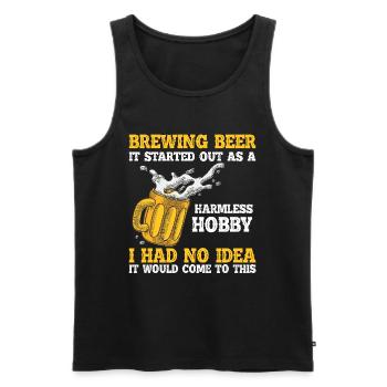 Braumeister Beer Brewing Brewers Boire de la bière - Débardeur bio Premium Homme - noir - Devant - Michal (187cm)