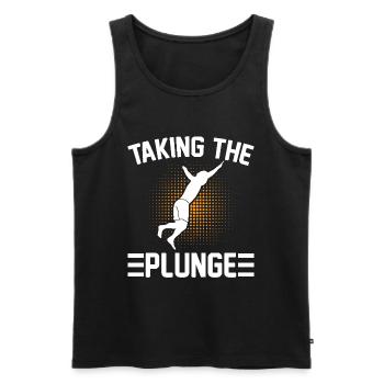 Diver Diving Cliff Diver - Men's Premium Organic Tank Top - black - Front - AI Model Male 178 light (178cm)