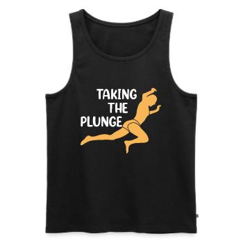 Diver Diving Cliff Diver - Men's Premium Organic Tank Top - black - Front - AI Model Male 178 light (178cm)