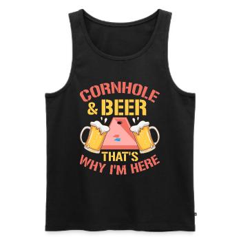 Hot Dog Costume Camping Outfit - Men's Premium Organic Tank Top - black - Front - Michal (187cm)