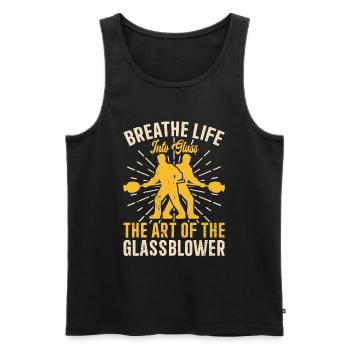 Glass apparatus constructionGlass blowers and glass apparatus manufacturers - Men's Premium Organic Tank Top - black - Front - AI Model Male 178 light (178cm)