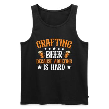 Brassage de la bière pour les amateurs de bière - Débardeur bio Premium Homme - noir - Devant - AI Model Male 178 light (178cm)