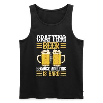 Brassage de la bière pour les amateurs de bière - Débardeur bio Premium Homme - noir - Devant - AI Model Male 178 light (178cm)
