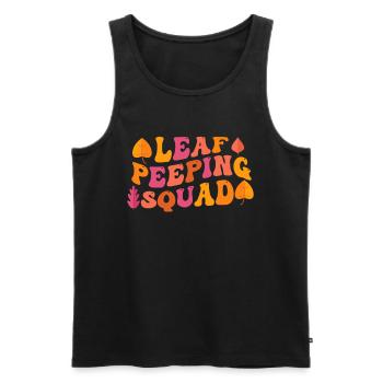 Blattpeeper Herbst Laub Herbst Peeper - Männer Premium Bio Tank Top - Schwarz - Vorne - AI Model Male 178 light (178cm)