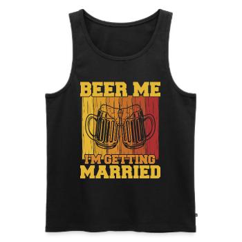 Beer Brewing for Beer Lovers Wedding - Men's Premium Organic Tank Top - black - Front - AI Model Male 178 light (178cm)