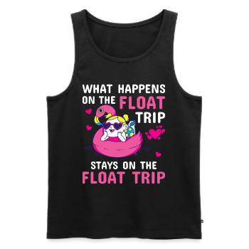 Summer Float Trip River Tubing Party Beach Outfit - Men's Premium Organic Tank Top - black - Front - Michal (187cm)