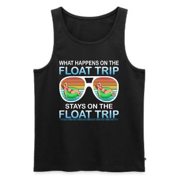 Summer Float Trip River Tubing Party Beach Outfit - Men's Premium Organic Tank Top - black - Front - Michal (187cm)