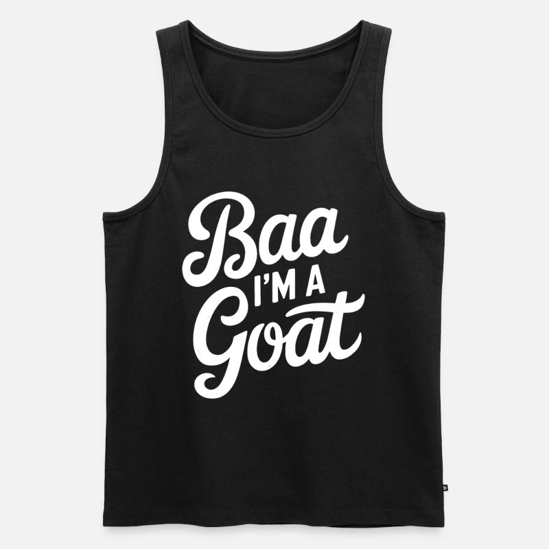 Baa Ich Bin Eine Ziege - Männer Premium Bio Tank Top - Schwarz