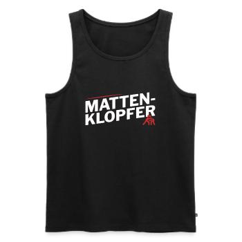Mat Knocker Lutte Idée cadeau de lutte - Débardeur bio Premium Homme - noir - Devant - AI Model Male 178 light (178cm)