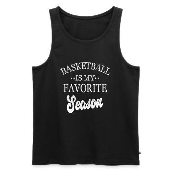 Basketball Is My Favorite Season - Männer Premium Bio Tank Top - Schwarz - Vorne - Michal (187cm)