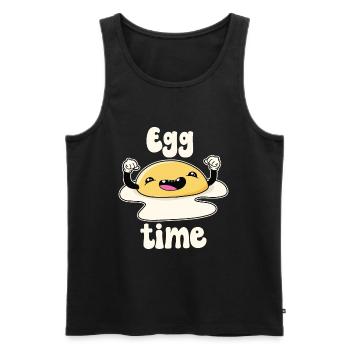 Zeit für Eier - Männer Premium Bio Tank Top - Schwarz - Vorne - AI Model Male 178 light (178cm)