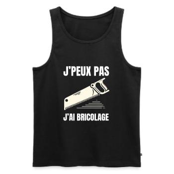 J'peux pas cadeau homme bricoleur - Débardeur bio Premium Homme - noir - Devant - Michal (187cm)
