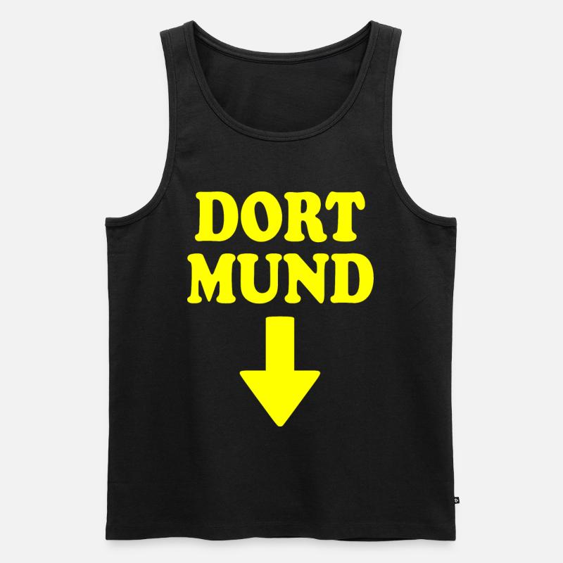 dort mund - Männer Premium Bio Tank Top - Schwarz