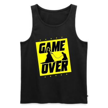 Hochzeit Game Over Junggesellenabschied - Männer Premium Bio Tank Top - Schwarz - Vorne - Michal (187cm)