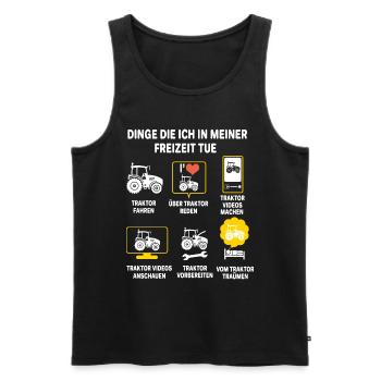 Traktor bauer Traktor Landwirt Landwirtschaft - Männer Premium Bio Tank Top - Schwarz - Vorne - AI Model Male 178 light (178cm)