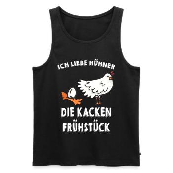 Ich Liebe Hühner - Débardeur bio Premium Homme - noir - Devant - AI Model Male 178 light (178cm)