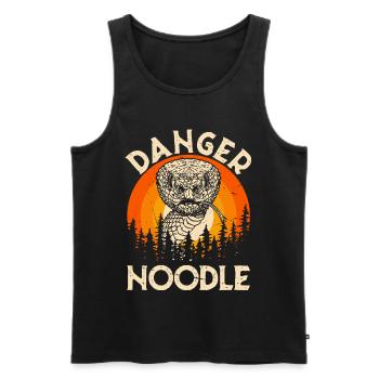 Schlange Danger Noodle Spruch lustig - Männer Premium Bio Tank Top - Schwarz - Vorne - Michal (187cm)