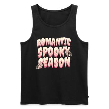 Romantische Jahreszeit-Herz-Stimmung Halloween - Männer Premium Bio Tank Top - Schwarz - Vorne - Michal (187cm)