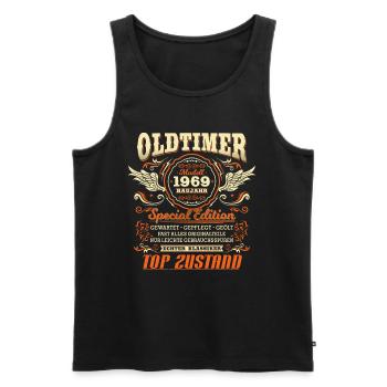 Oldtimer Baujahr 1969 Jahrgang Geburtstag Geschenk - Männer Premium Bio Tank Top - Schwarz - Vorne - Michal (187cm)