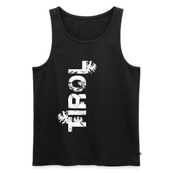Tirol - Männer Premium Bio Tank Top - Schwarz - Vorne - AI Model Male 178 light (178cm)