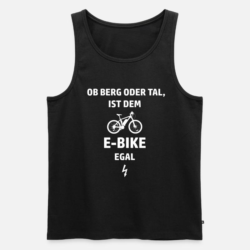 E-Bike Spruch - Männer Premium Bio Tank Top - Schwarz