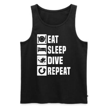 Tauchen Diver Free Dive Diving Herren Scuba Diver - Männer Premium Bio Tank Top - Schwarz - Vorne - Michal (187cm)