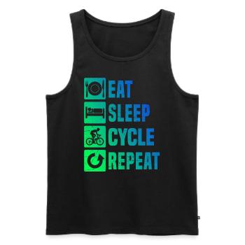 Road Cycling Road Cycling Road Cyclist Road Bike - Men's Premium Organic Tank Top - black - Front - AI Model Male 178 light (178cm)