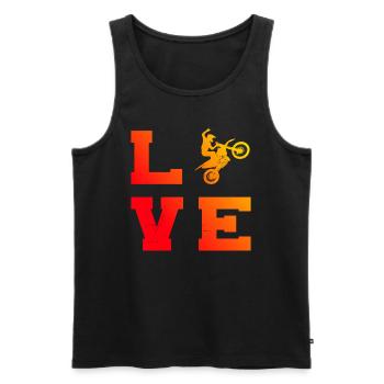 Dirt Biker Freestyle Motocross Dirt Bike - Men's Premium Organic Tank Top - black - Front - Michal (187cm)