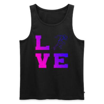 Jogging Men's Cross Country Running Running - Men's Premium Organic Tank Top - black - Front - Michal (187cm)
