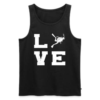 Plongée Femme Plongée Scuba Diver Diver - Débardeur bio Premium Homme - noir - Devant - Michal (187cm)