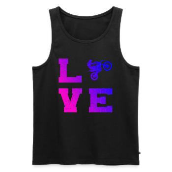 Dirt Biker Supermoto Men's Dirt Bike Dirt Bike - Men's Premium Organic Tank Top - black - Front - AI Model Male 178 light (178cm)