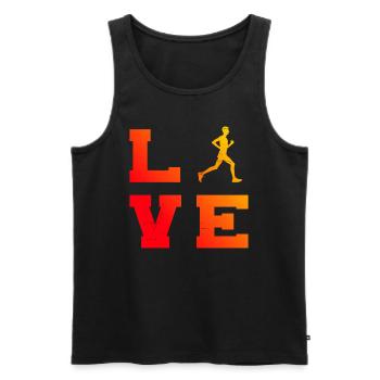 Running Hommes Course à pied Fitness Course Jogging - Débardeur bio Premium Homme - noir - Devant - Michal (187cm)