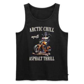 Motorrad, Bike, Biker - Männer Premium Bio Tank Top - Schwarz - Vorne - Michal (187cm)