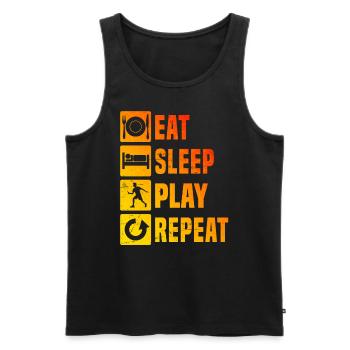 Badmintonspieler Badminton Federball Damen - Männer Premium Bio Tank Top - Schwarz - Vorne - Michal (187cm)