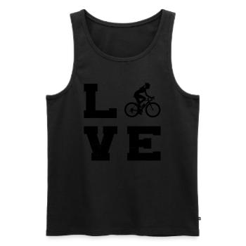 Cyclisme Femmes Cyclisme Cyclisme Cyclisme - Débardeur bio Premium Homme - noir - Devant - Michal (187cm)