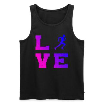 Running Cross Country Running Jogging Men - Men's Premium Organic Tank Top - black - Front - Michal (187cm)